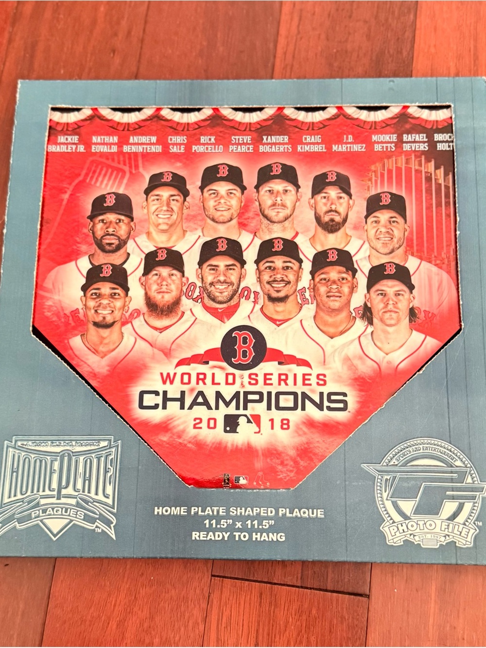 Boston Red Sox 2018 World Series Champions Home Plate Plaque - Red